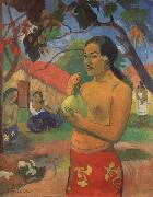 Paul Gauguin Woman Holding a Fruit oil painting on canvas